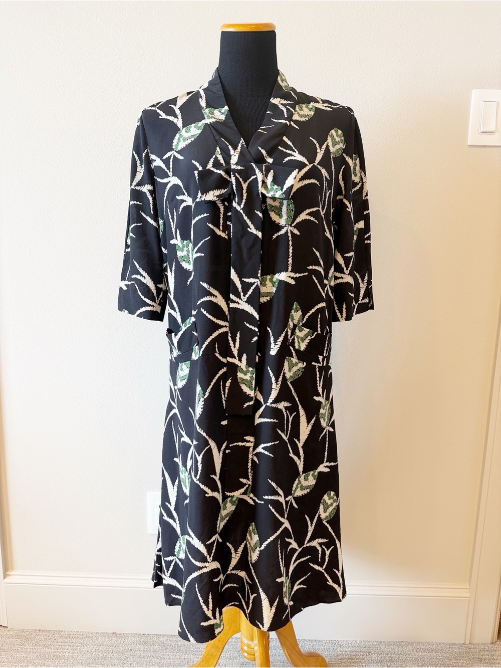 MARNI Drop Waist Print Silk Dress - Picture 1 of 16